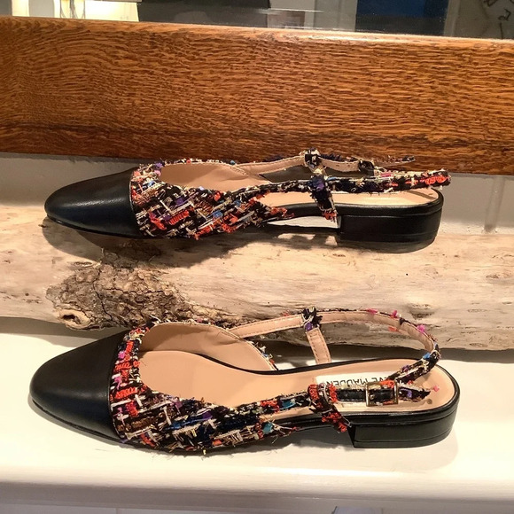 NWT Steve Madden Multicolor Tweed Belinda Flats Size 6.5 - Picture 7 of 11